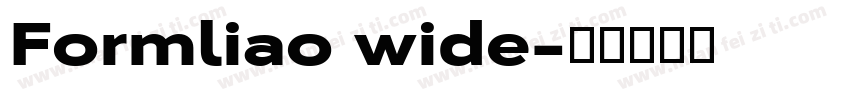 Formliao wide字体转换